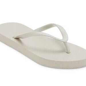 Mixit - Women's Glitter Flip-Flops in Cast Stone Grey